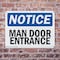 Signmission Man Door Entrance, 18 in W x Rectangle, Plastic OS-2PACK-NS-P-1218-L-14133 - alternate 6